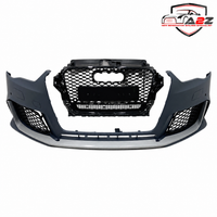 Front Bumper Bumperkit (Silver) FBK1 Compatible With Audi A3 (2014-16) Upgrade Into RS3