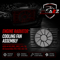 Engine Radiator Cooling Fan Assembly 8W0121207B Compatible With AUDI A4 B9 (8W2, 8WC) | A4 / S4 A5 Convertible (F57, F5E) | A5 / S5