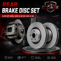 Rear Brake Disc Set 4M0615601J 4M0615601P Compatible With AUDI Q7 4MB, 4MG & A8 D5 4N2 & Q8