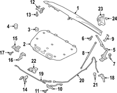 Hood Lock Bracket Left 32244456 & Right 32244455 Compatible With VOLVO XC40 (2019-2025) Tag No.2551