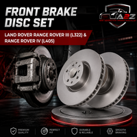 Front Brake Disc Set LR031845 LR011591 Compatible With LAND ROVER RANGE ROVER III (L322) & RANGE ROVER IV (L405)