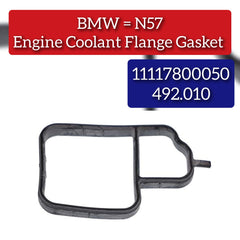 Engine Gasket Coolant Elbow 492.010 11117800050 Compatible With BMW 3-SERIES (E90) 3-SERIES Convertible (E93) 5-SERIES (E60) 5-SERIES (F10) 5-SERIES Gran Turismo (F07) 7-SERIES (F01, F02, F03, F04) X3 (E83) X5 (E70) X6 (E71, E72)