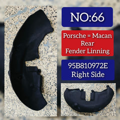 Rear Right Fender Liner 95B810972E Compatible With PORSCHE Macan (2014-2017) Tag No.66