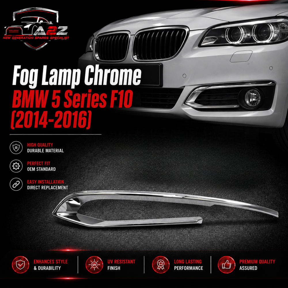 Fog Lamp Chrome Compatible With BMW 5 Series F10 2014-2016 Fog Lamp Chrome Left 51117331769 & Right 51117331770 Tag-FC-403