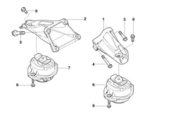 Engine Mounting 22116769185 22116769186 Compatible With BMW 7-Series (E65, E66, E67)