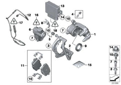 Rear Brake Pad Wear Sensor 34356790304 Compatible With BMW X3 F25