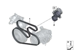 Multi Rib Belt 6PK1700 11288507415 Compatible With BMW 5 (F10), 7 (F01, F02, F03, F04) (CONTINENTAL)