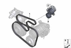 Multi Rib Belt Kit 6PK1780K2 Compatible With BMW 3 (E90) (CONTINENTAL)