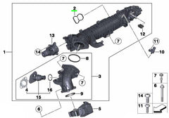 Engine Intake Manifold Gasket 451.730 11618507335 Compatible With BMW 5-SERIES (F10) 5-SERIES Gran Turismo (F07) 6-SERIES Coupe (F13) 6-SERIES Gran Coupe (F06) 7-SERIES (F01, F02, F03, F04) X3 (F25) X5 (F15, F85) X6 (F16, F86)