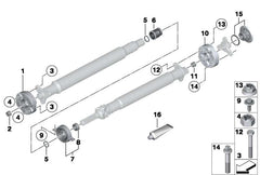 Driveshaft Center Support Bearing Mount 26127605099 Compatible With BMW 5 Series F10