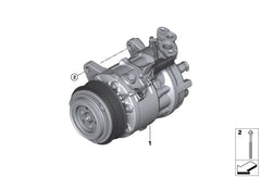 AC Compressor 64526995918 64527945819 Compatible With BMW 5 Series (F10,G30, F90) & 6 Gran Turismo (G32) & 7 Series (G11, G12) & 8 Gran Coupe (G16, F93) & X1 (F48) & X3 (F25) & X5 (G05, F95) & X6 (G06, F96) & X7 (G07)