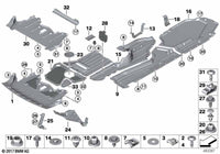 Underbody Fuel Tank Cover Left 51757158405 Compatible With BMW For X5 X6 Z4 E70 E71 E72 (2006-2008)