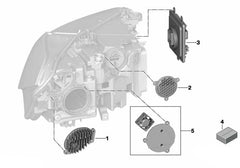 LED Turn Signal light Module 63119477985 Compatible With BMW X5 (G05, F95) & X5 Van (G05) & X6 (G06, F96) Tag-BL-216