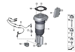 Rear Right Air Suspension Shock Absorber Strut 37106866714 37106882826 Compatible With BMW 6 Gran Turismo (G32) & 7 Series (G11, G12)