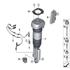 Rear Right Air Suspension Shock Absorber Strut 37106866714 37106882826 Compatible With BMW 6 Gran Turismo (G32) & 7 Series (G11, G12)