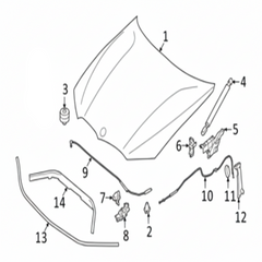 Rear Hood Release Wire Cable 51237419389 Campatible With BMW For 3 Serise (F30) (G20) (G28)