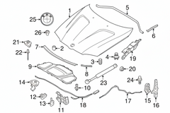 Front Hood Release Control Cable 51237218568 Compatible With BMW X3 X4 (2011-17)