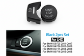 Engine One Button Start Stop Button Switch Cover 61319153831-B 61319153831-1 61319291694 61319291690 Compatible with BMW 5 Series (F10) & 7 Series (F01, F02, F03, F04) & 5 Gran Turismo (F07) & 6 Convertible (F12)