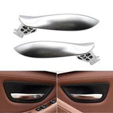 Left Right Interior Door Chromed Opening Handle Silver 51217225689 51217225690 Compatible With BMW 5 Series F10 F11 F18