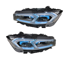 Headlight Headlamp Left 63115A4F755 & Right 63115A4F756 (Without Blaster) Compatible With BMW 3 Series G20 LCI (2020-2022) LED+Adaptive