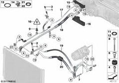 Hose Pipe 64539231048 Compatible With BMW F02 / 740 / F12 / 640