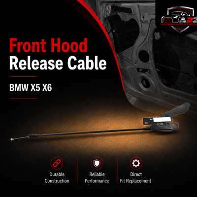 Front Hood Release Cable 51237294536 Compatible With BMW X5 X6