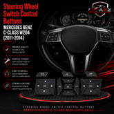 Moka-Square Steering Wheel Switch Control Buttons 2185400162-8495 & 2185400262-8495 Compatible with MERCEDES BENZ C-CLASS W204 & E-CLASS W212 & CLS C218