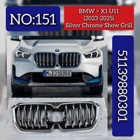 Silver Chrome Show Grill 51139880301 Compatible With BMW - X1 U11 (2023-2025) Tag No.151