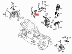 Rear Right Engine Mount A2462401109 Compatible With MERCEDES-BENZ A-CLASS W176 & B-CLASS Sports Tourer W246, W242 & CLA Coupe C117 & GLA-CLASS X156