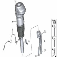 Front Right Air Suspension Shock Absorber Strut 37106869036 37106869030 37106869032 37106892426 Compatible With BMW BMW X5 G05 & X6 G06 & X7 G07 (