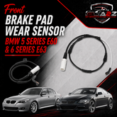Front Brake Pad Wear Sensor 34356789492 34356759917 34356764298 34356768595 34356776421 6768595 6776421 6789492 Compatible With BMW 5 Series E60 & 6 Series E63