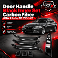 Door Handle Black Inner Set Carbon Fiber 51417225874 51417225873 51417225847 Right 51417225848 51417225889 Right 51417225890 51417225851 51417225852 Compatible with BMW 5 Series F10 2010-2017