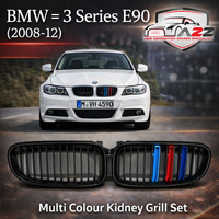 Multi Colour Kidney Grill Set (2008-2011) 51137201968 (R.H/L.H)Same Compatible With BMW 3 Series E90 Tag 24