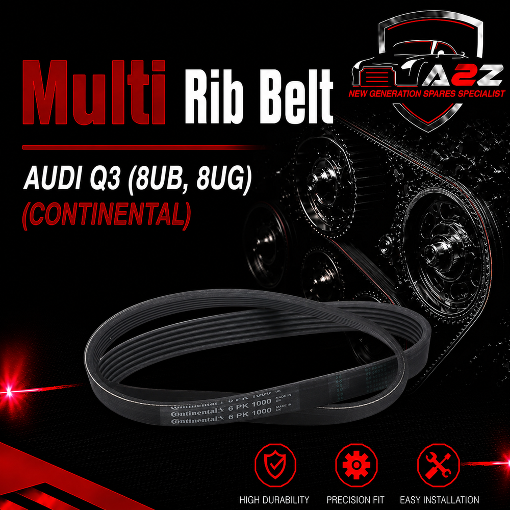 Multi RIB Belt 6PK1000 04E145933A Compatible With AUDI Q3 (8UB, 8UG) (CONTINENTAL)