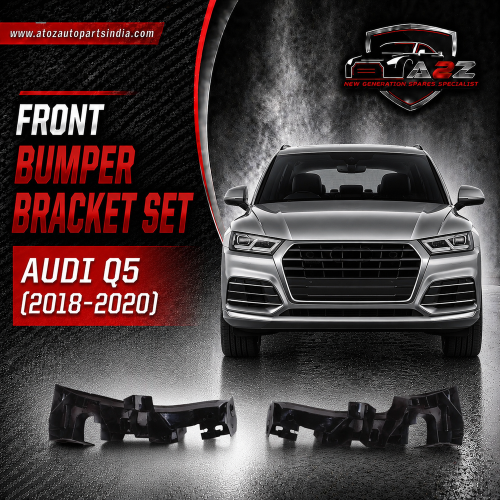 Front Bumper Brackets Left 80D807277 & Right 80D807278 Compatible With Audi Q5 (2018-2020) Tag No.176