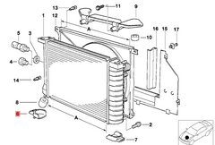 Radiator Bracket 17111709333 Compatible with BMW E32 E34