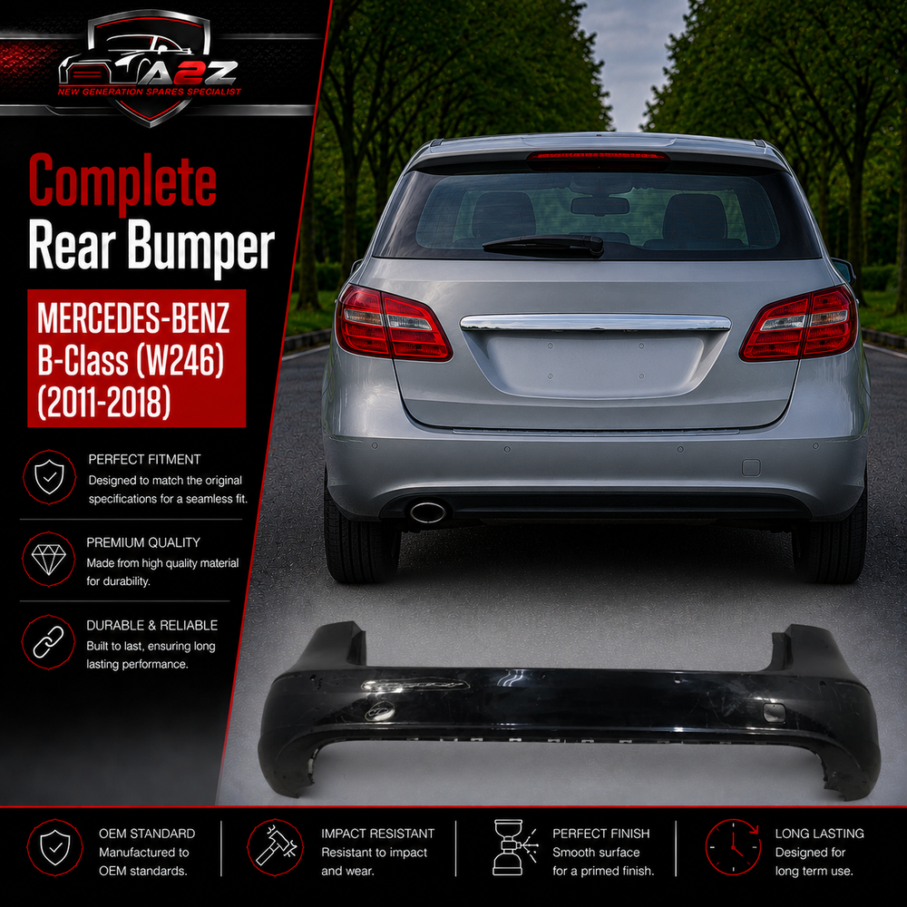 Rear Bumper A2468803240 Compatible With MERCEDES-BENZ B-Class (W246) ((2011-2018) Tag No.15