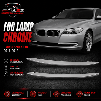 Fog Lamp Chrome Left 51117231859 & Right 51117231860 Compatible With BMW 5 Series F10 2011-2013 Tag-FC-402