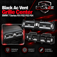 Black Ac Vent Grille Center 64229115860 & Rear 64229118249 Compatible With BMW 7 Series F01 F02 F03 F04