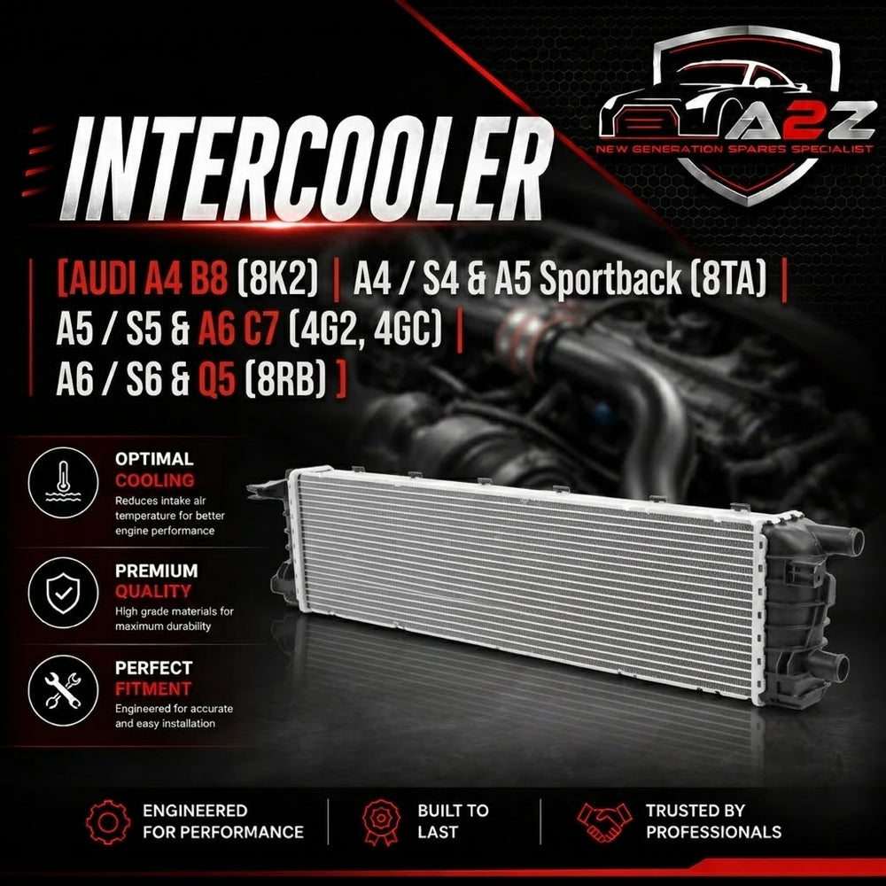 Intercooler 4G0145804A Compatible With AUDI A4 B8 (8K2) | A4 / S4 & A5 Sportback (8TA) | A5 / S5 & A6 C7 (4G2, 4GC) | A6 / S6 & Q5 (8RB)