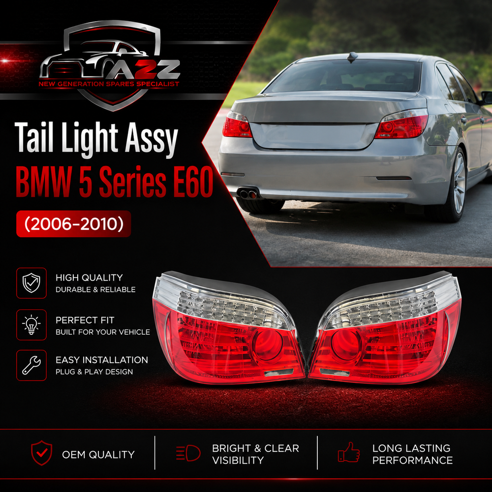 Tail Light Rear Lamp Left 63217177281 & Right 63217177282 Compatible With BMW 5 Series E60 (2006-2010) Tag No.57