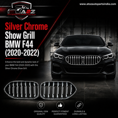 Silver Chrome Show Grill 51135A39375 Compatible With BMW 2 Series (F44) (2020-2022) Tag No.131