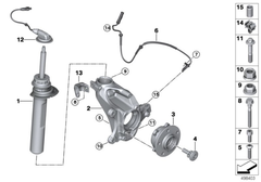 Front Left/Right ABS Wheel Speed Sensor 34526850767 Compatible With BMW X1 F48