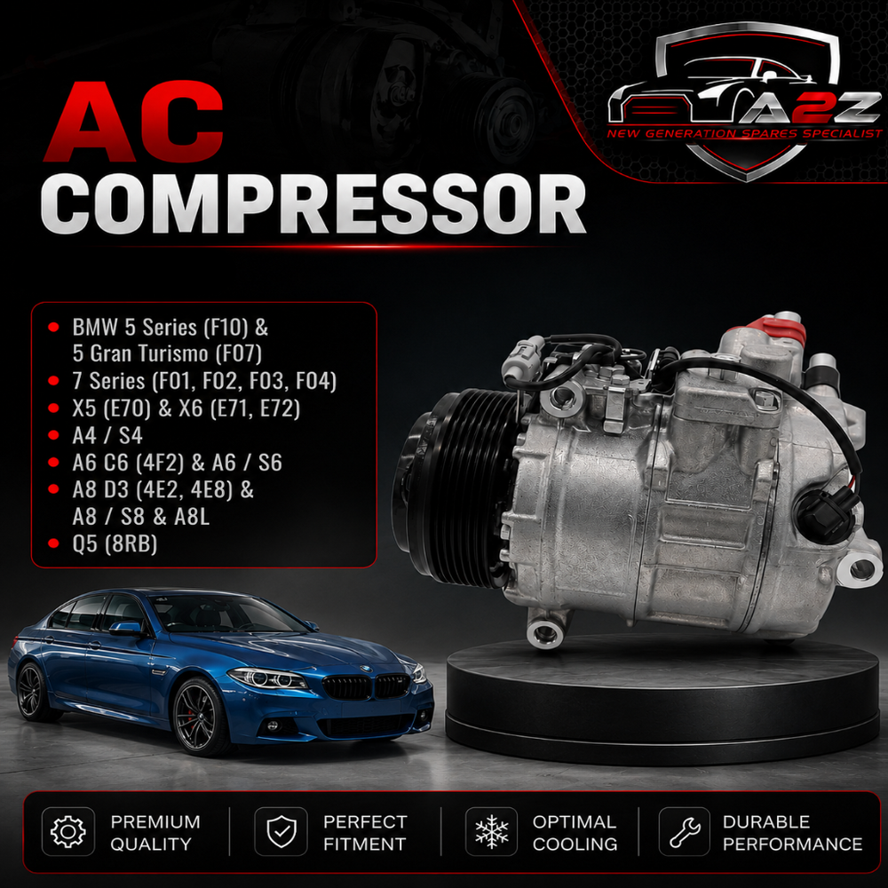 AC Compressor 64526987890 Compatible With BMW 5 Series (F10) & 5 Gran Turismo (F07) & 7 Series (F01, F02, F03, F04) & X5 (E70) & X6 (E71, E72)