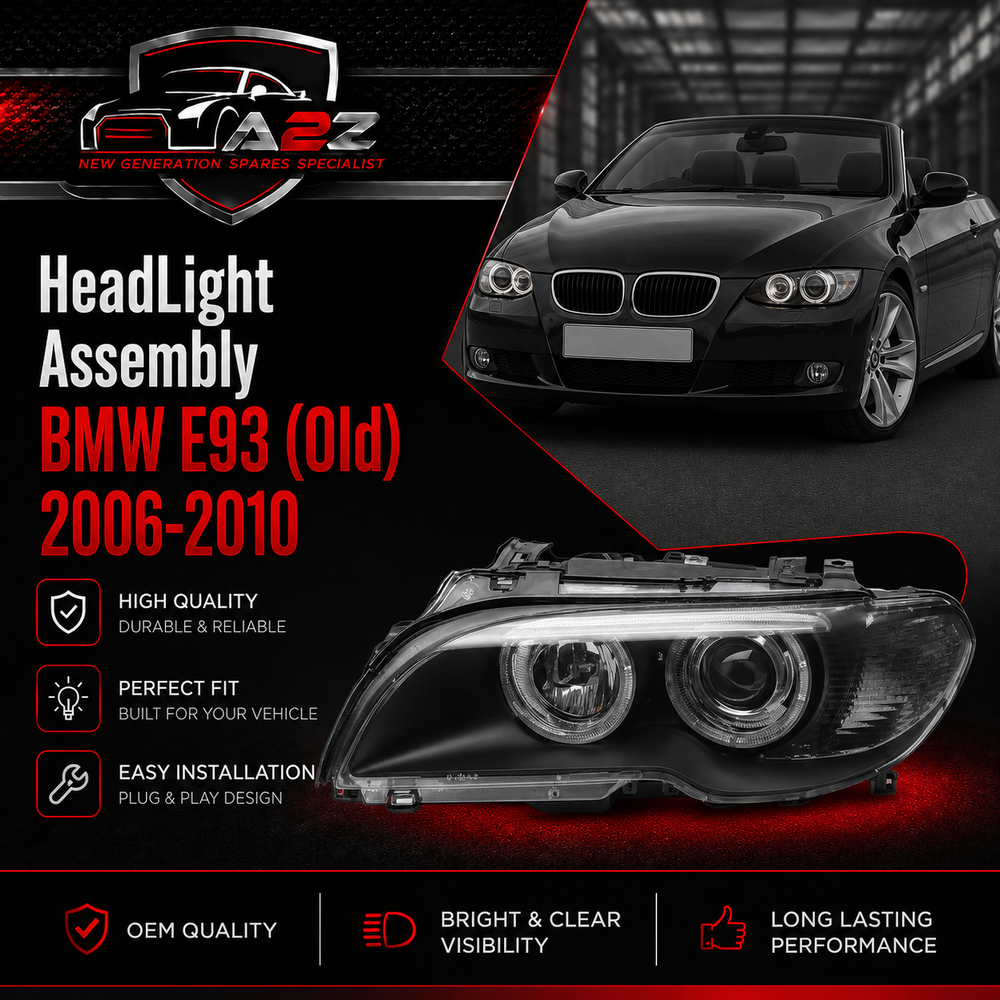 Complete Headlight Assembly Left 63117182513 & Right 63117182514 Compatible With BMW E93 (Old) 2006-2010