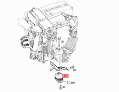 Front Engine Mount 2042400917 Compatible With MERCEDES-BENZ C-CLASS W204 & E-CLASS W212 (276/272 Petrol)