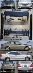 Front & Rear Bumper Kit FRBK213 Compatible With Mercedes Benz W211 To E63