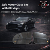 Side Mirror Glass Set With Blindspot Right & Left Compatible With Mercedes Benz C-Class (W206), S-Class (W223)