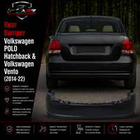 Rear Bumper 6RF807421B Compatible With Volkswagen POLO Hatchback & Volkswagen Vento (2014-22)
