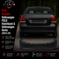 Rear Bumper 6RF807421B Compatible With Volkswagen POLO Hatchback & Volkswagen Vento (2014-22)